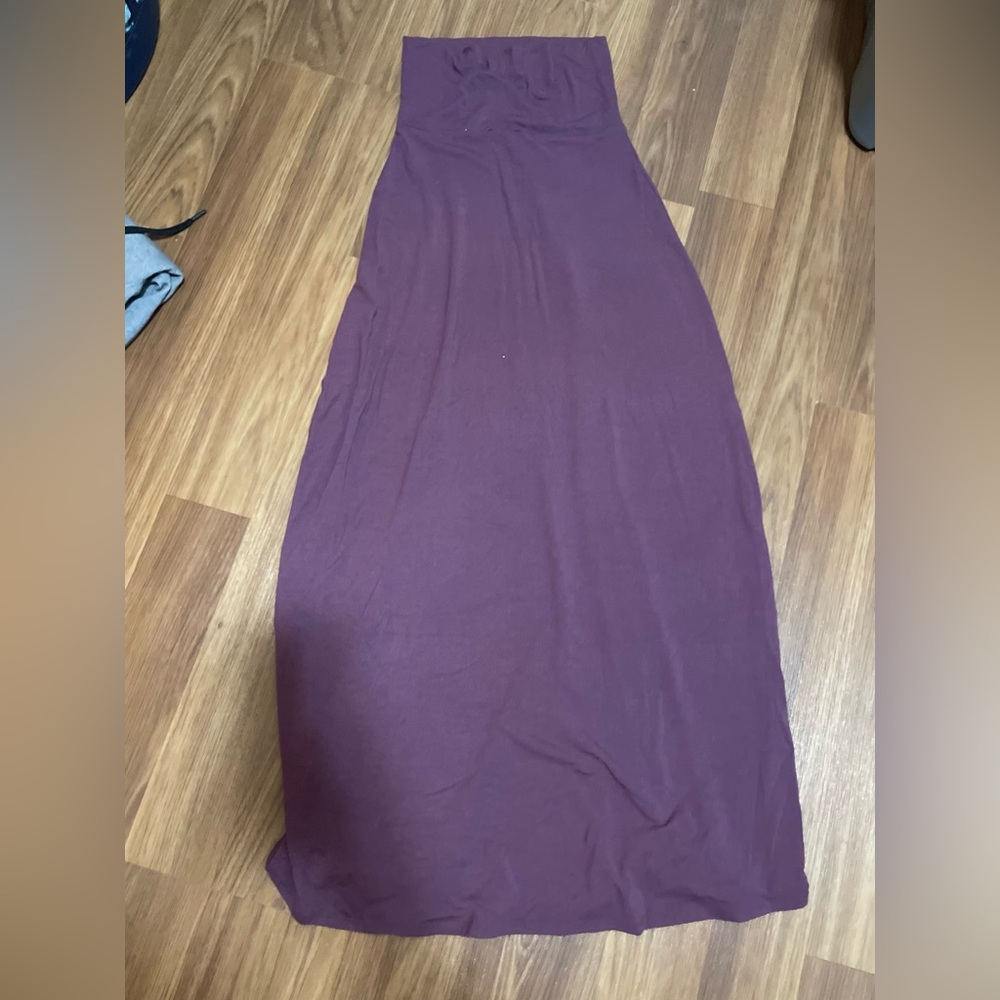 Zenana Outfitters Women's Maxi Skirt in Deep Purple